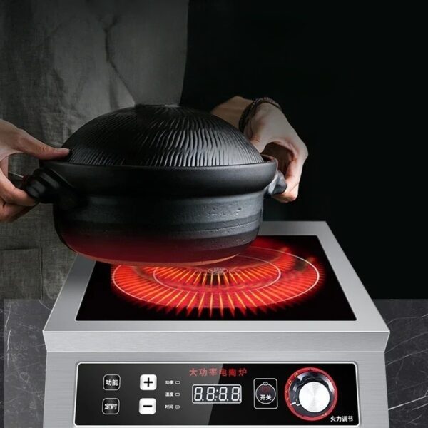 Electric ceramic stove 3500W high power new concave home frying pans commercial pot casserole timer - obrazek 3
