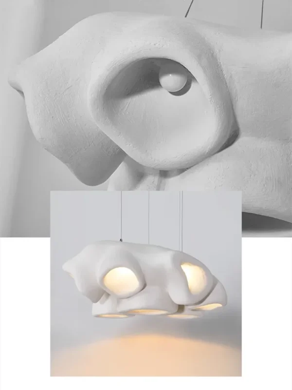 Wabi-sabi Chandelier Simple Designer Personalized Elephant Trunk Style Living Room Bar Restaurant Cafe Nordic Led Chandelier - obrazek 6