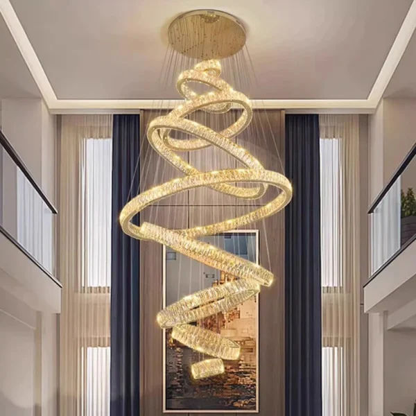 Modern home decoration crystal chandelier, stair Pendant lamp, living room Pendant lights, interior lighting - obrazek 4