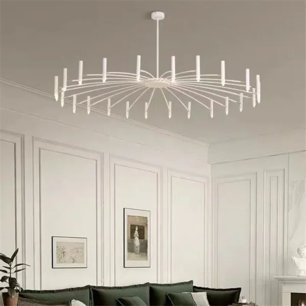 Nordic Vintage Black Living Room Chandelier Atmospheric Dining Room Light Room Decoration Interior Lighting Hanging Chandelier - obrazek 4