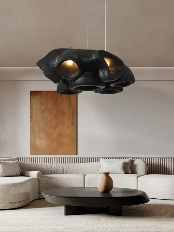 Wabi-sabi Chandelier Simple Designer Personalized Elephant Trunk Style Living Room Bar Restaurant Cafe Nordic Led Chandelier - obrazek 3