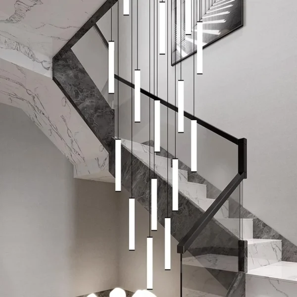 Modern home decor led lights pendant light lamps forstaircase Chandeliers for living room hanging light indoor lighting - obrazek 3