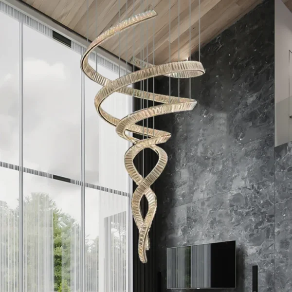 Modern home decoration crystal chandelier, stair Pendant lamp, living room Pendant lights, interior lighting - obrazek 4
