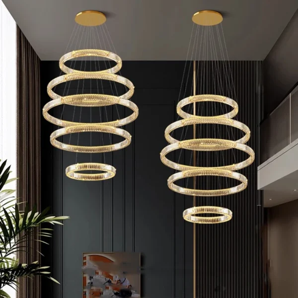 Modern home decoration crystal chandelier, stair Pendant lamp, living room Pendant lights, interior lighting - obrazek 3