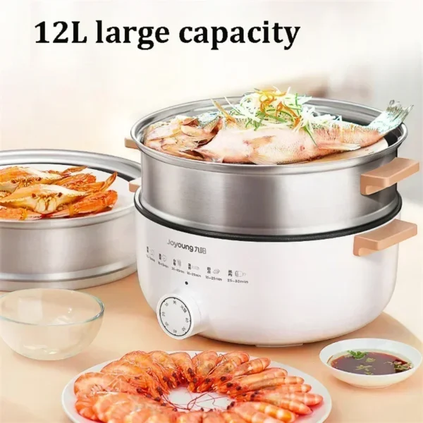 electric steamer household automatic multi-function three-layer multi-layer large capacity electric steamer breakfast machine - obrazek 3