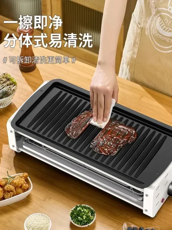 Home electric grill smokeless multi-function grill non-stick electric grill pan kebabs - obrazek 5