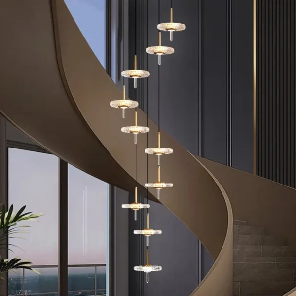 Nordic home decoration, stair chandelier, living room and dining room Pendant lights, ceiling light, indoor lighting