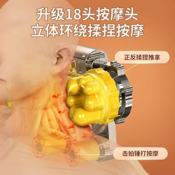 Home use Office Multifunctional Energy Savings Full Body Massager with Electric Hammer Pad Back Waist Neck Massager - obrazek 4