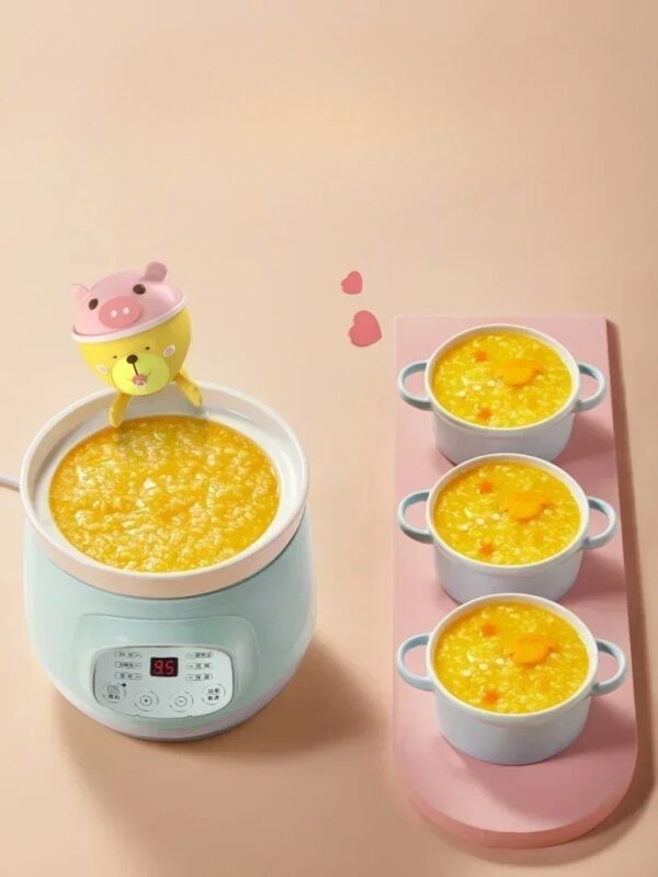 New fully automatic Mini Stew pot Porridge pot casserole household electric stew pot ceramic soup porridge cooker - obrazek 2