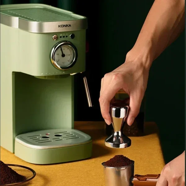 home-use Italian Coffee Machine Retro Green Coffee Maker Powder Capsule Espresso Making Coffee Drinks - obrazek 3