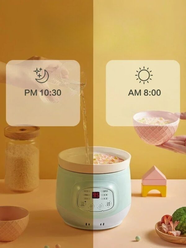 New fully automatic Mini Stew pot Porridge pot casserole household electric stew pot ceramic soup porridge cooker - obrazek 3