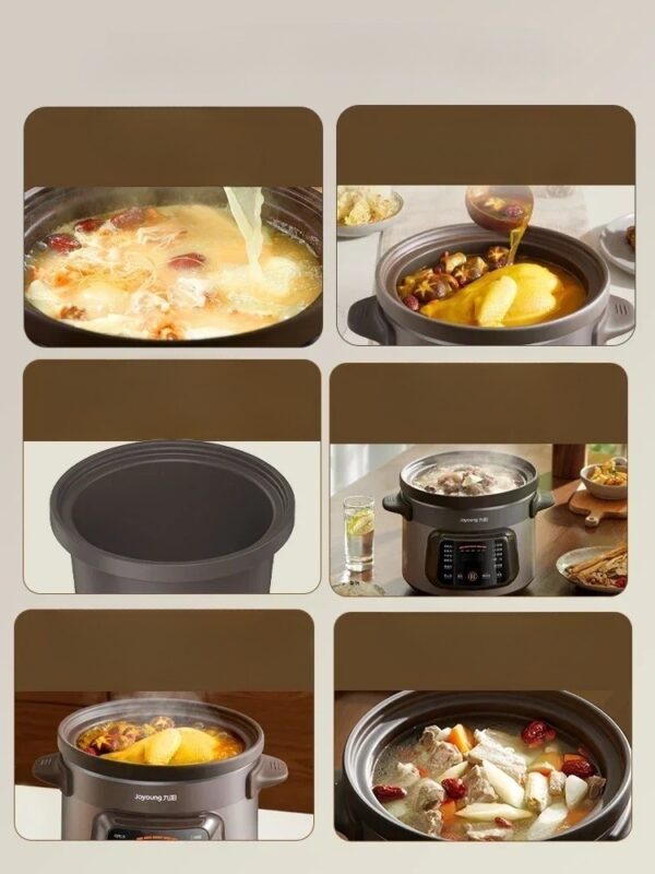 new large capacity electric stew pot soup pot household purple clay electric casserole ceramic soup pot fully automatic - obrazek 2