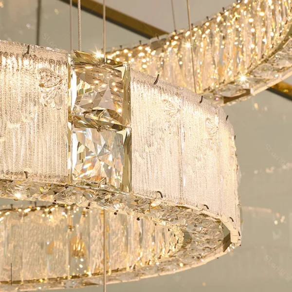Modern home decoration crystal chandelier, stair Pendant lamp, living room Pendant lights, interior lighting - obrazek 6