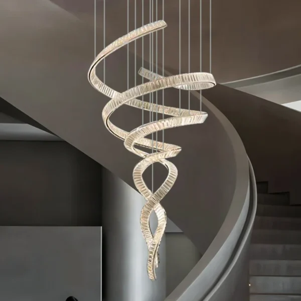 Modern home decoration crystal chandelier, stair Pendant lamp, living room Pendant lights, interior lighting - obrazek 3