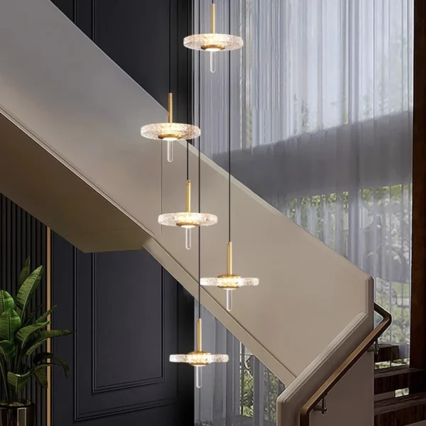 Nordic home decoration, stair chandelier, living room and dining room Pendant lights, ceiling light, indoor lighting - obrazek 5