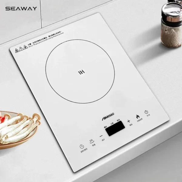 Induction cooktops desktop embedded single cooker imported white crystal silver cooktop