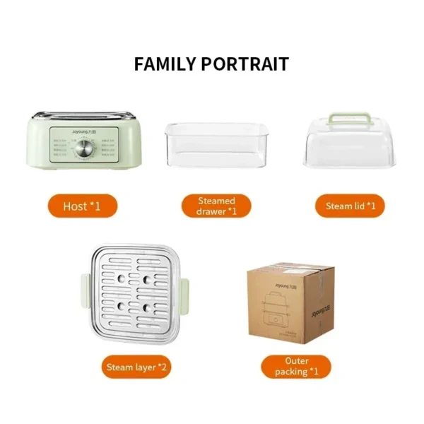 New electric steamer multifunctional household capacity multi-layer steamer box steamer breakfast machine - obrazek 6
