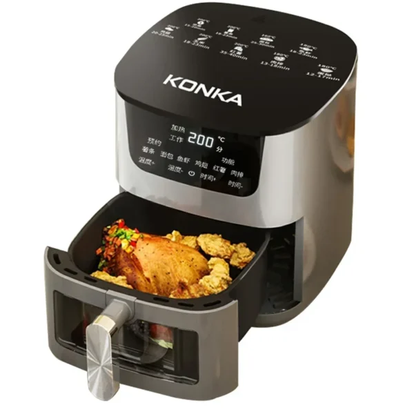kitchen new style visual air fryer fully automatic oven electric fryer household multi-function smart