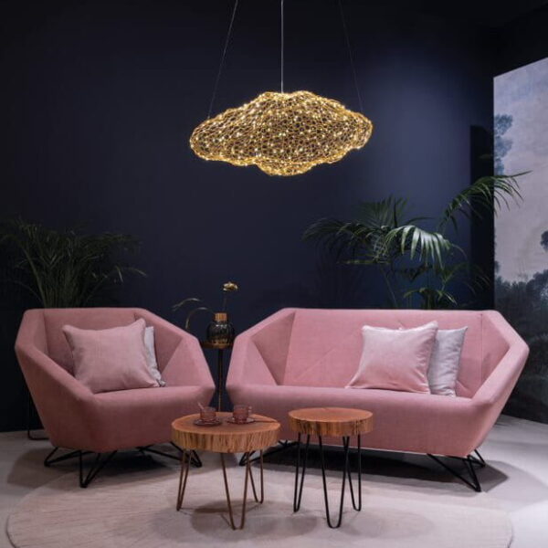 MAXLIGHT STARDUST P0432D – Gold Pendant Light 95 cm 8500