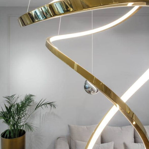 MAXLIGHT RITZ P0427D GOLD PENDANT LAMP DIMMABLE 6500