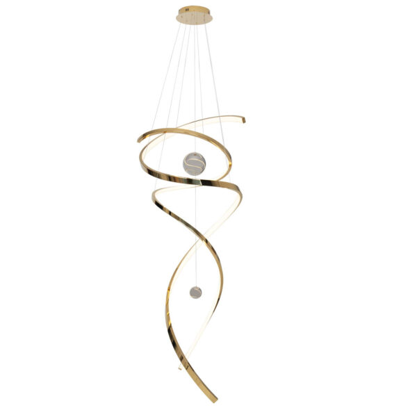 MAXLIGHT RITZ P0427D GOLD PENDANT LAMP DIMMABLE 6500 - obrazek 4